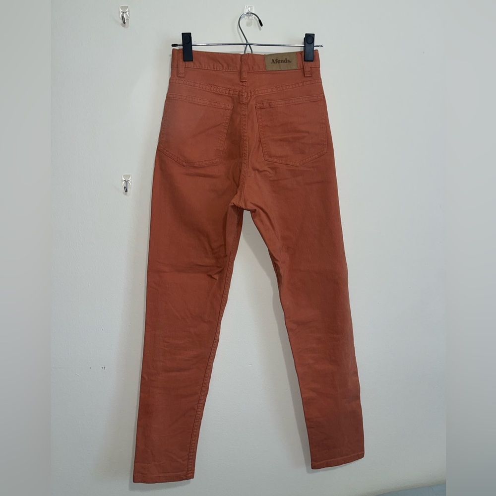 Afends super high-waisted hemp slim-fit coral pants - Picture 3 of 5